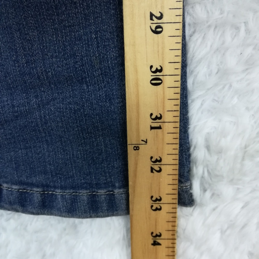 Merona Womens Jeans Boot Cut Blue Denim High‎ Rise Medium Wash Long 12L - Picture 5 of 9
